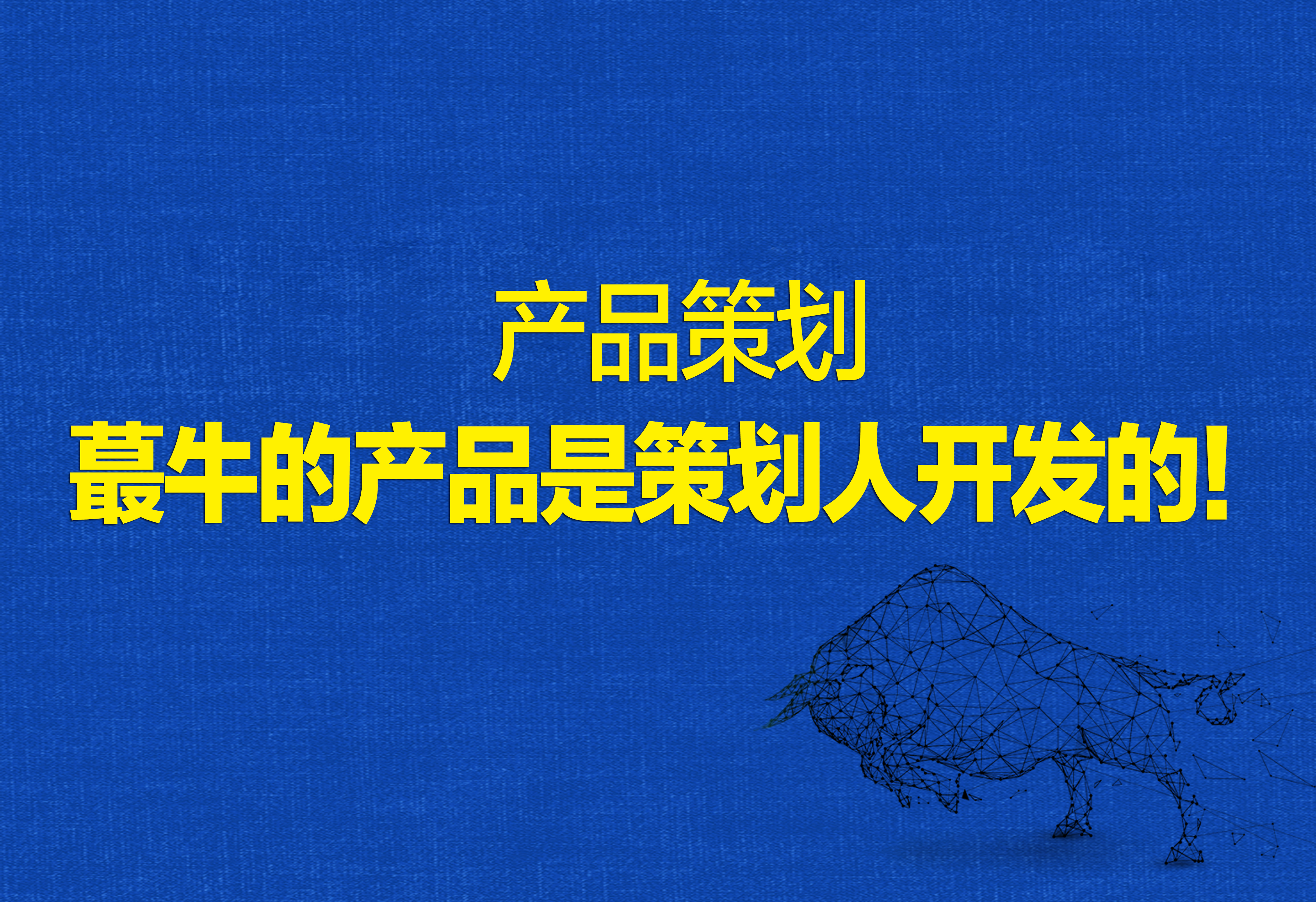 產(chǎn)品策劃：蕞牛的產(chǎn)品是策劃人開發(fā)的！