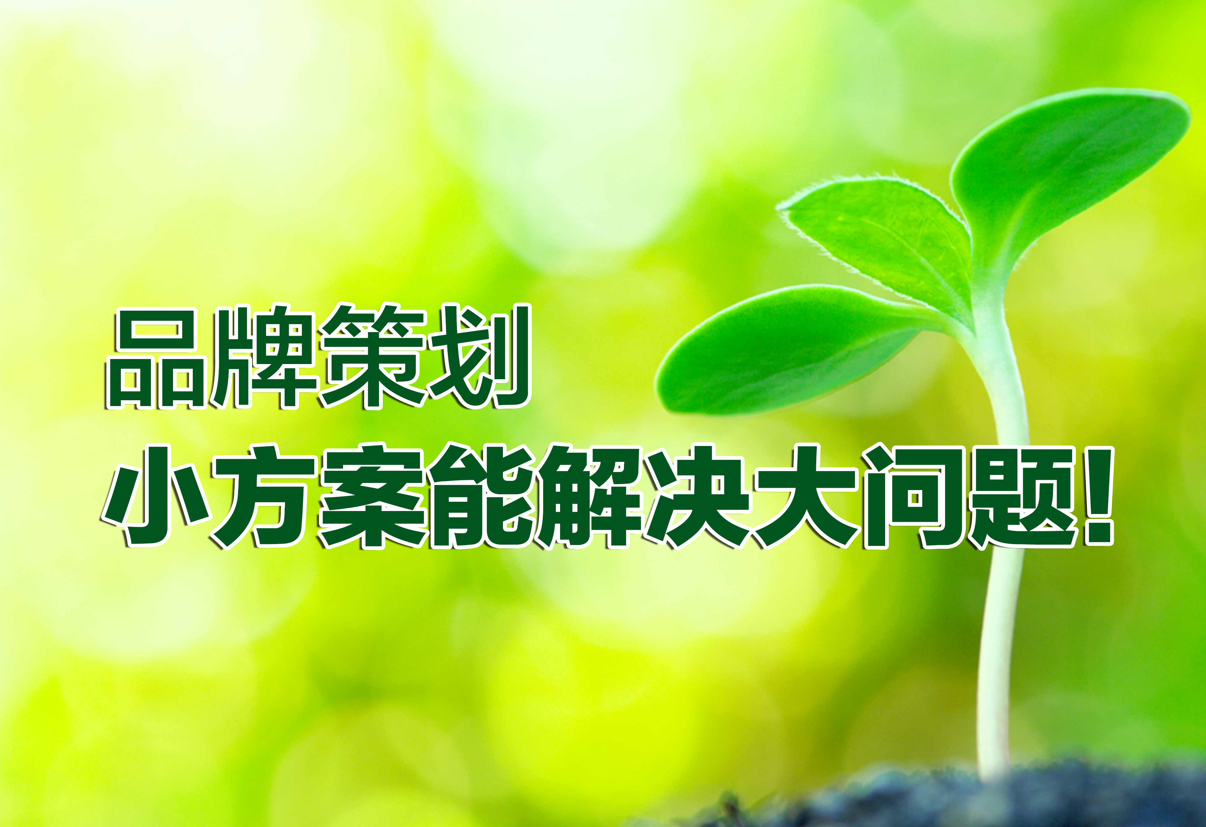 品牌策劃：小方案能解決大問題！
