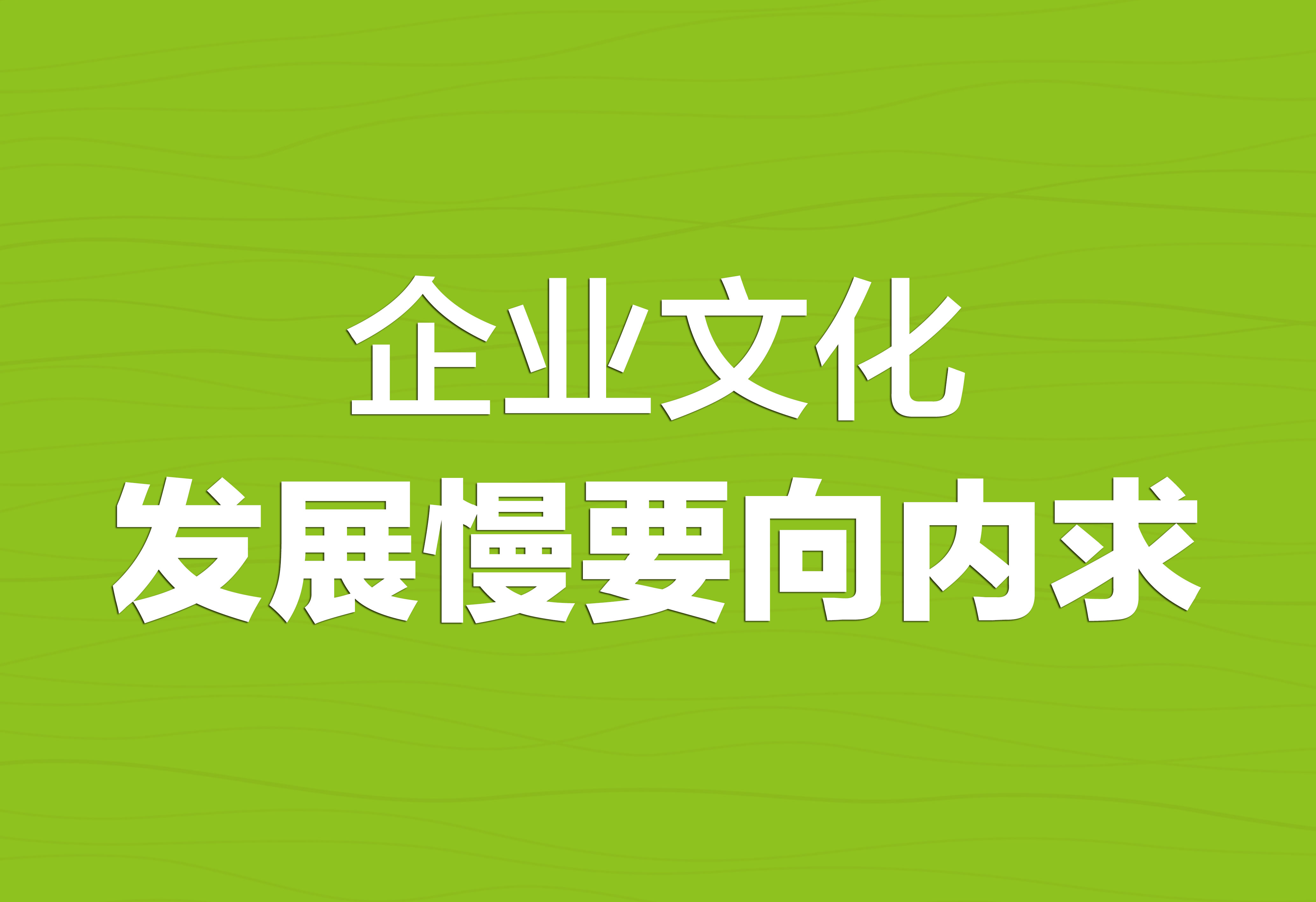 企業(yè)文化：發(fā)展慢要向內(nèi)求！